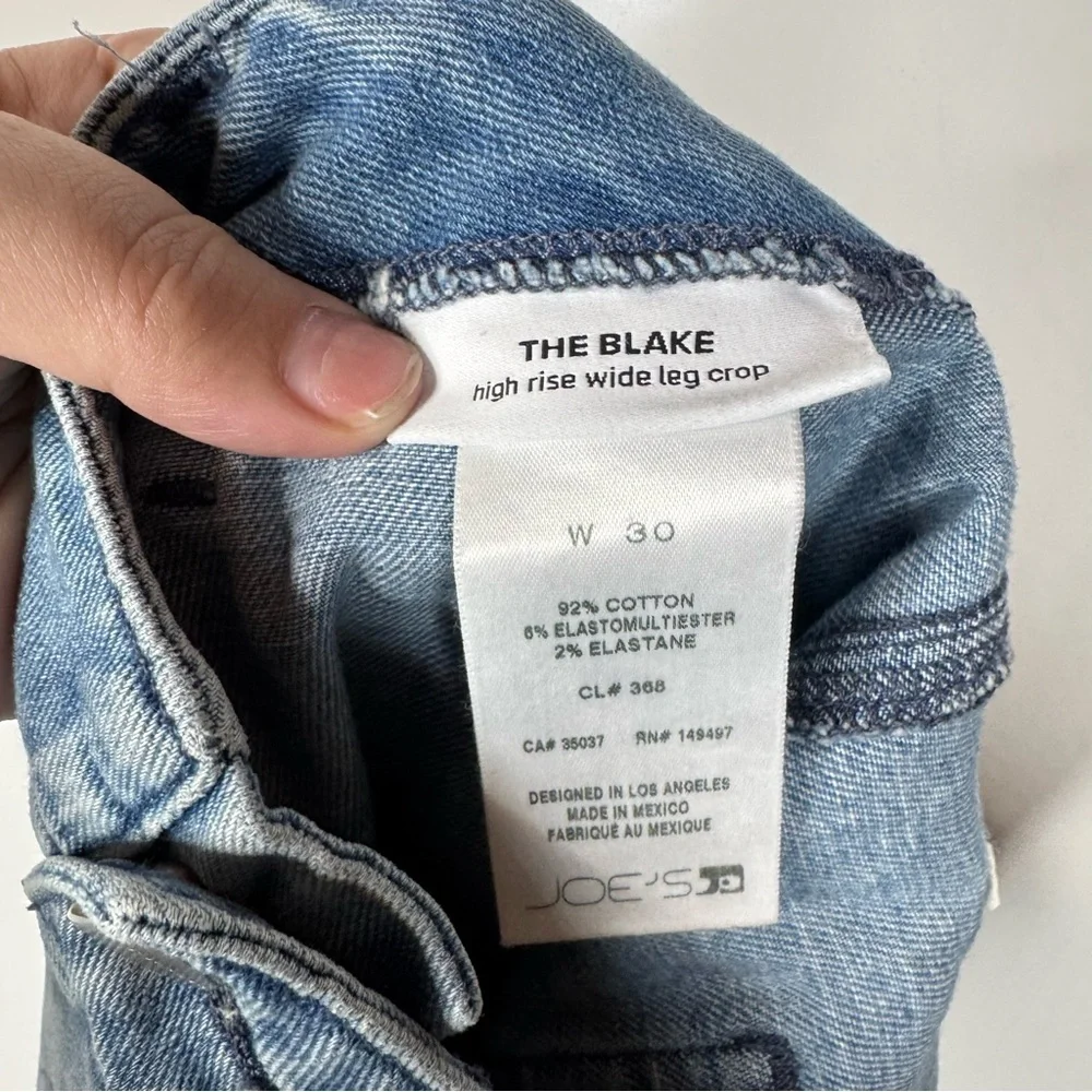 Joe's The Blake High Rise Wide Leg Crop Jeans Size 30 - Picture 5 of 7